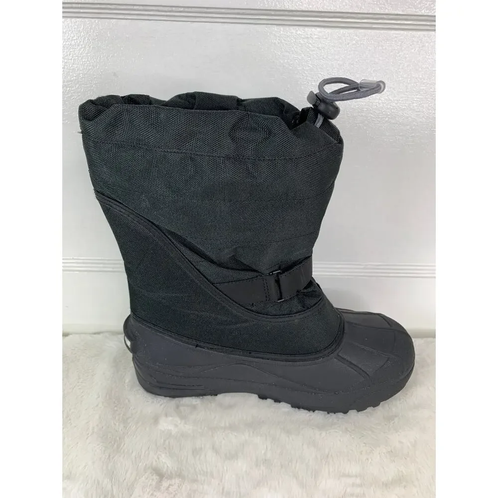 Columbia Powderbug Plus II Youth Size 6 Black Winter Snow Boots BY1326-012